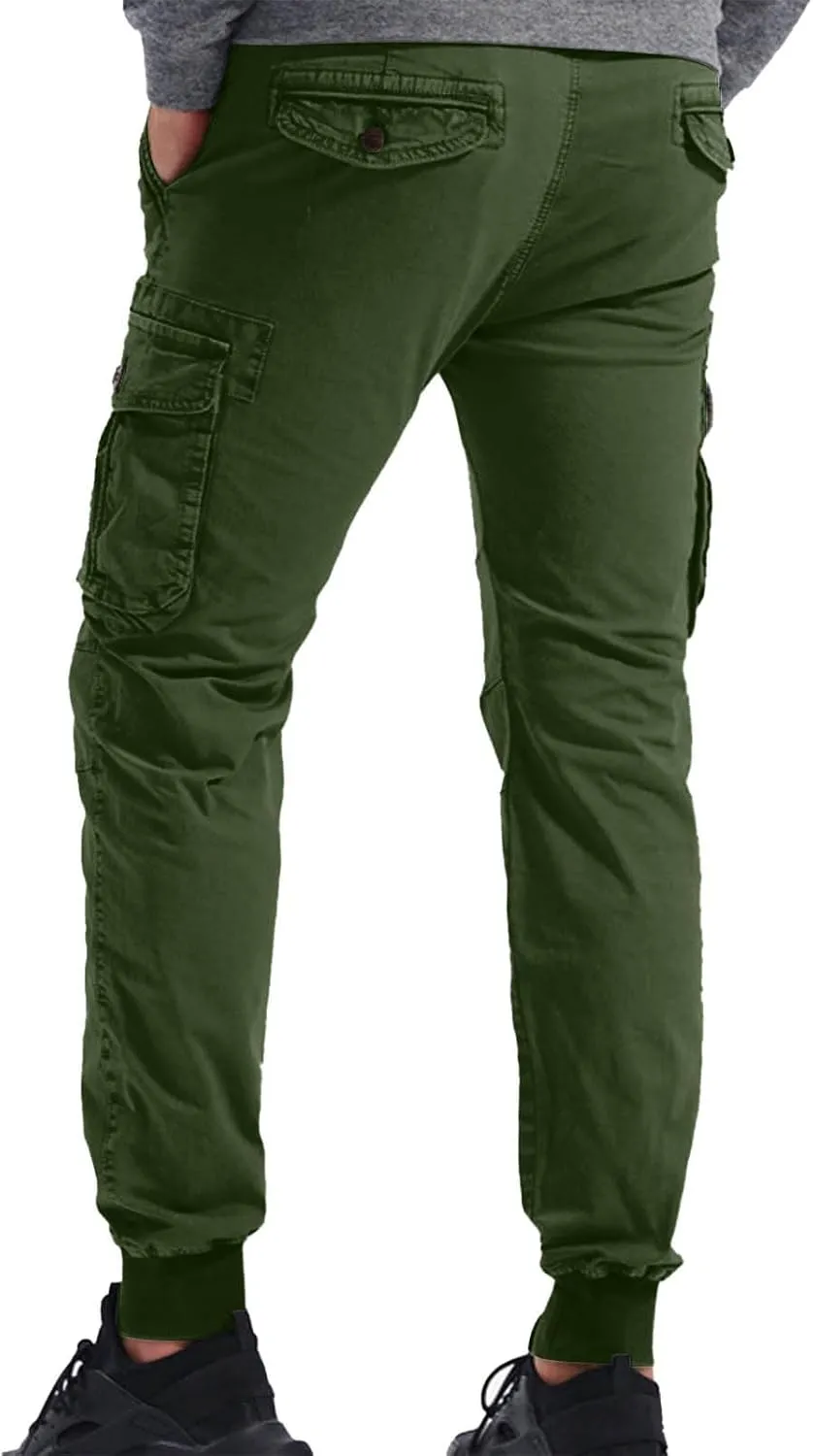 Cargo Pants Men Joggers Joggers with Zipper Pockets Camo Long Johns for Men Green Khaki Pants Mens Black Workout