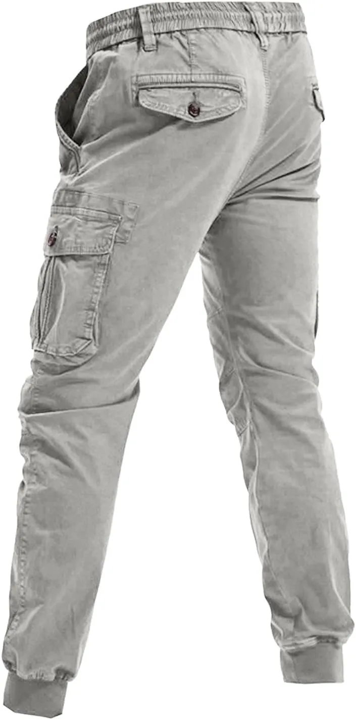 Cargo Pants Men Joggers Joggers with Zipper Pockets Camo Long Johns for Men Green Khaki Pants Mens Black Workout