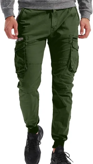 Cargo Pants Men Joggers Joggers with Zipper Pockets Camo Long Johns for Men Green Khaki Pants Mens Black Workout
