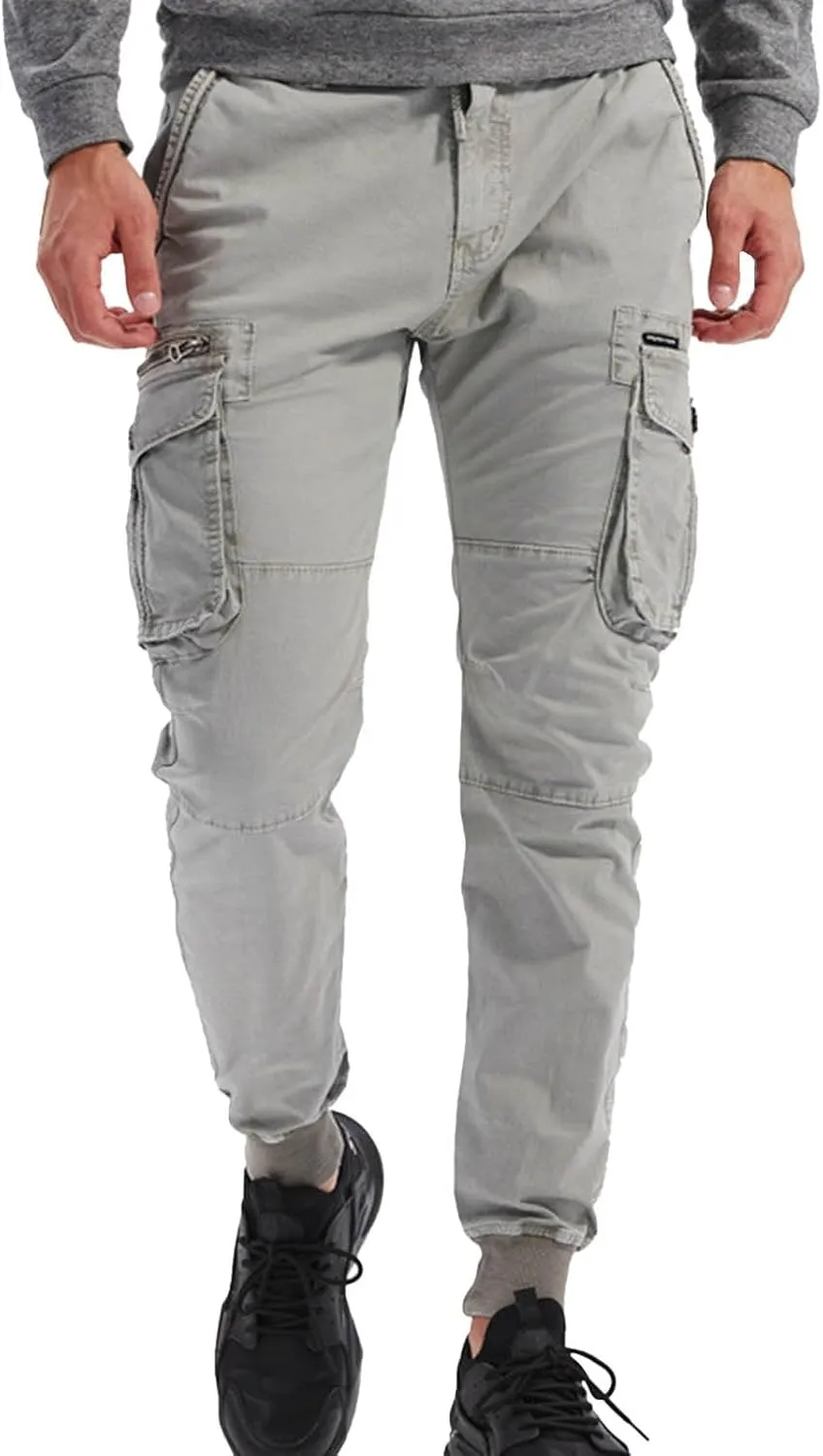Cargo Pants Men Joggers Joggers with Zipper Pockets Camo Long Johns for Men Green Khaki Pants Mens Black Workout
