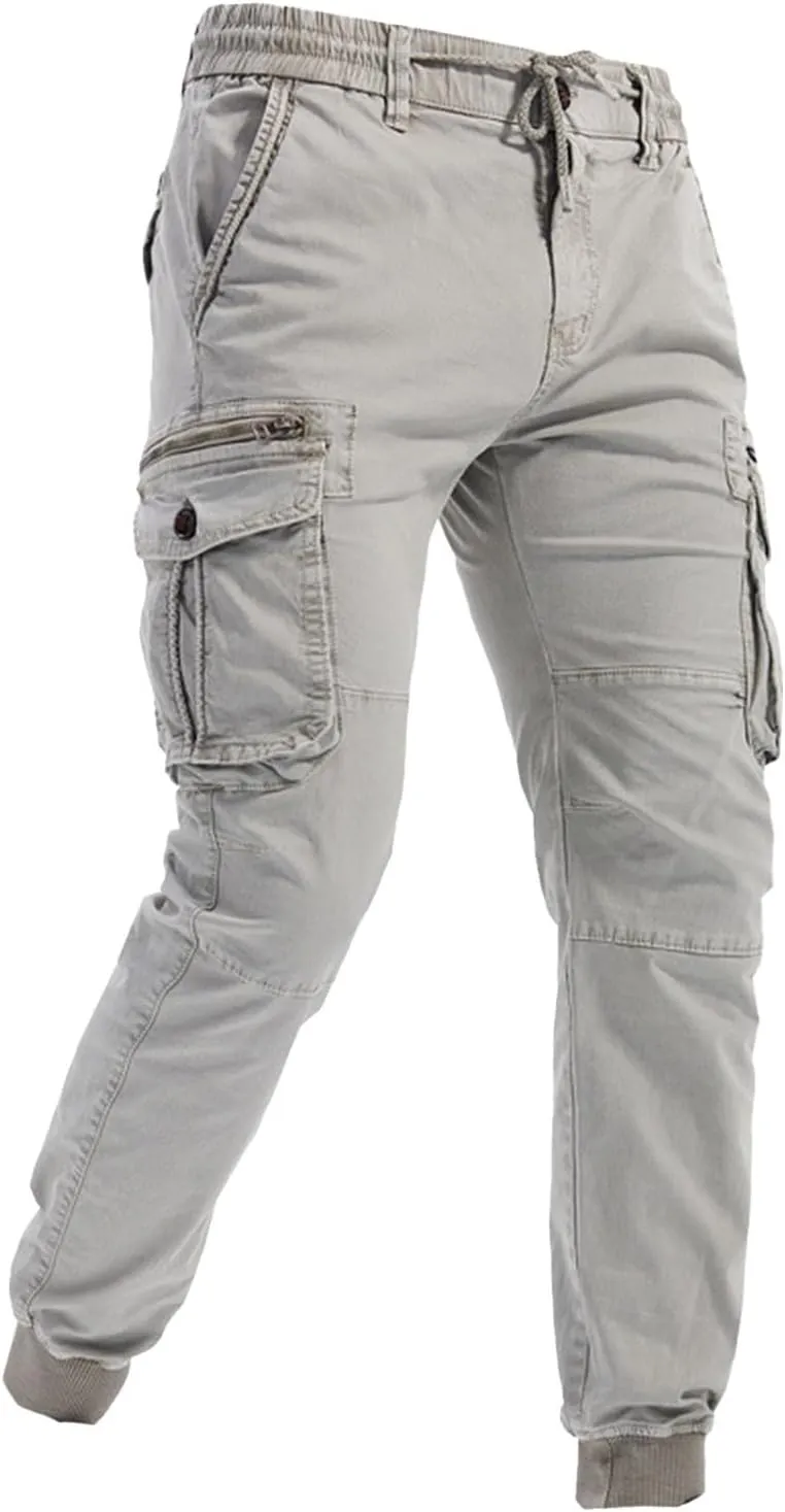 Cargo Pants Men Joggers Joggers with Zipper Pockets Camo Long Johns for Men Green Khaki Pants Mens Black Workout