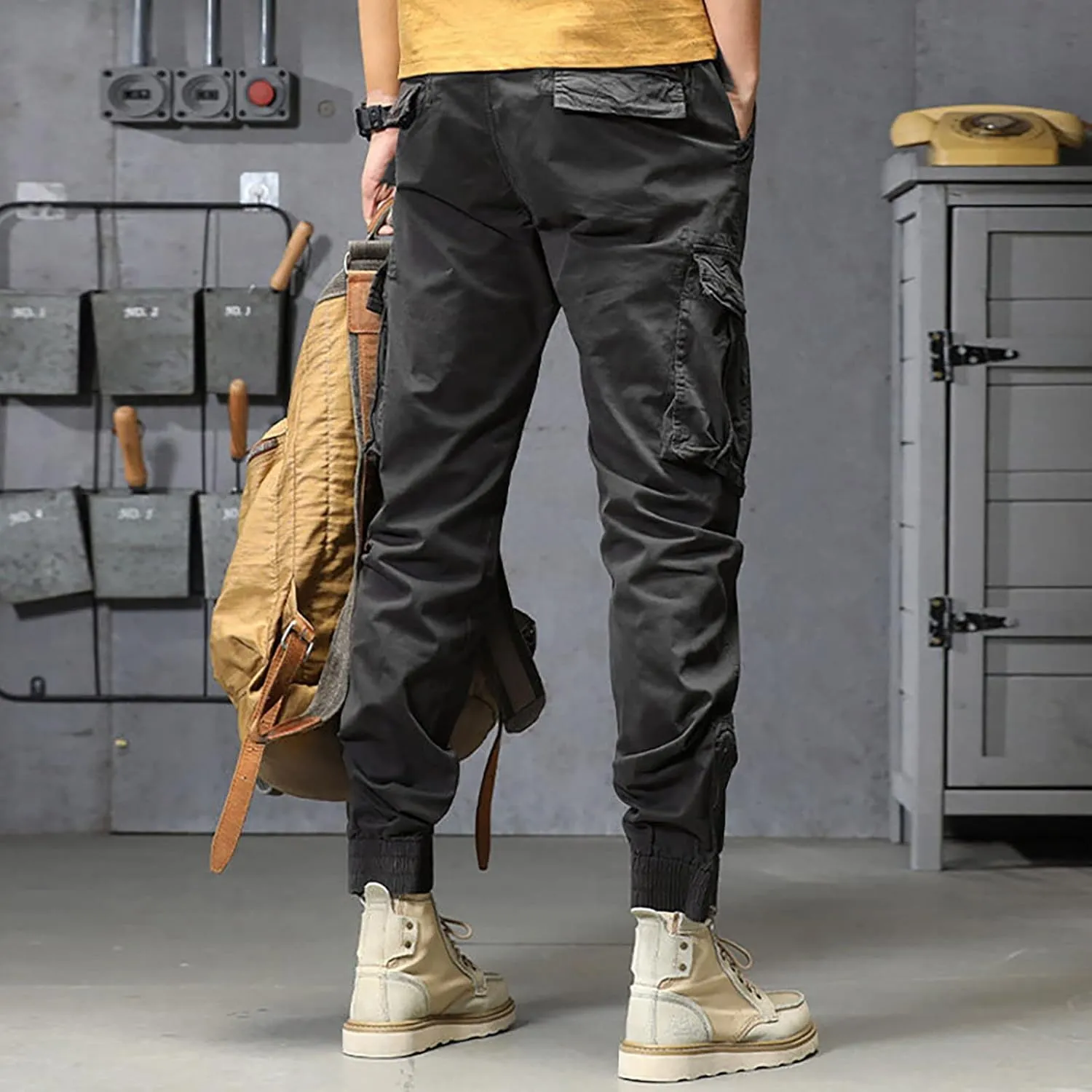 Cargo Sweatpants for Men Jogger Pants Athletic Chino Trousers Sweatpants Track Pants Men Man Casual Cargo Pants Solid