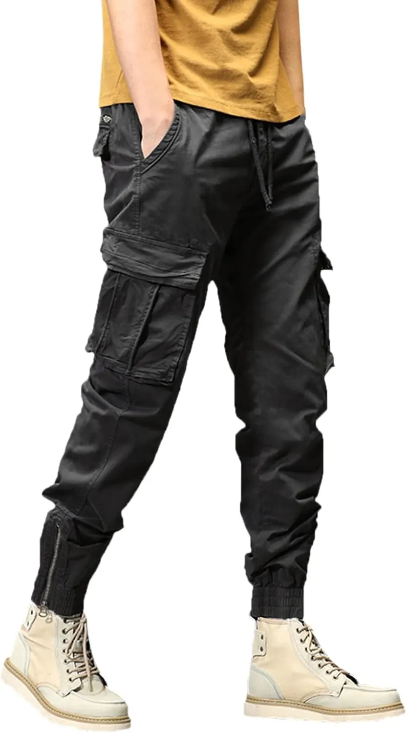 Cargo Sweatpants for Men Jogger Pants Athletic Chino Trousers Sweatpants Track Pants Men Man Casual Cargo Pants Solid