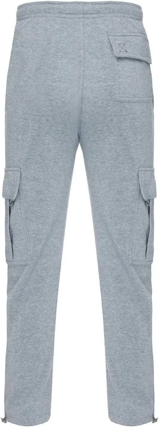 Cargo Sweatpants for Men Relaxed Fit Casual Solid Joggers Stretch Baggy Lightweight Classic Overalls with Pockets