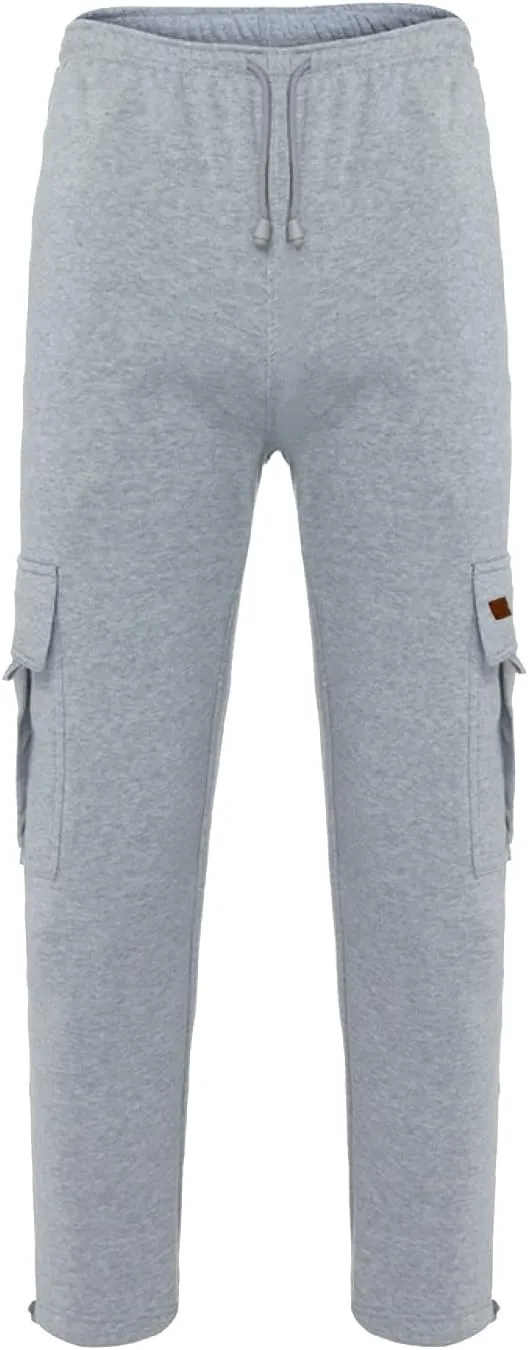 Cargo Sweatpants for Men Relaxed Fit Casual Solid Joggers Stretch Baggy Lightweight Classic Overalls with Pockets