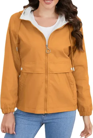 Casual Lightweight Jacket Utility Coat for Womens Long Sleeve Winter Warm Hooded Lightweight Jackets