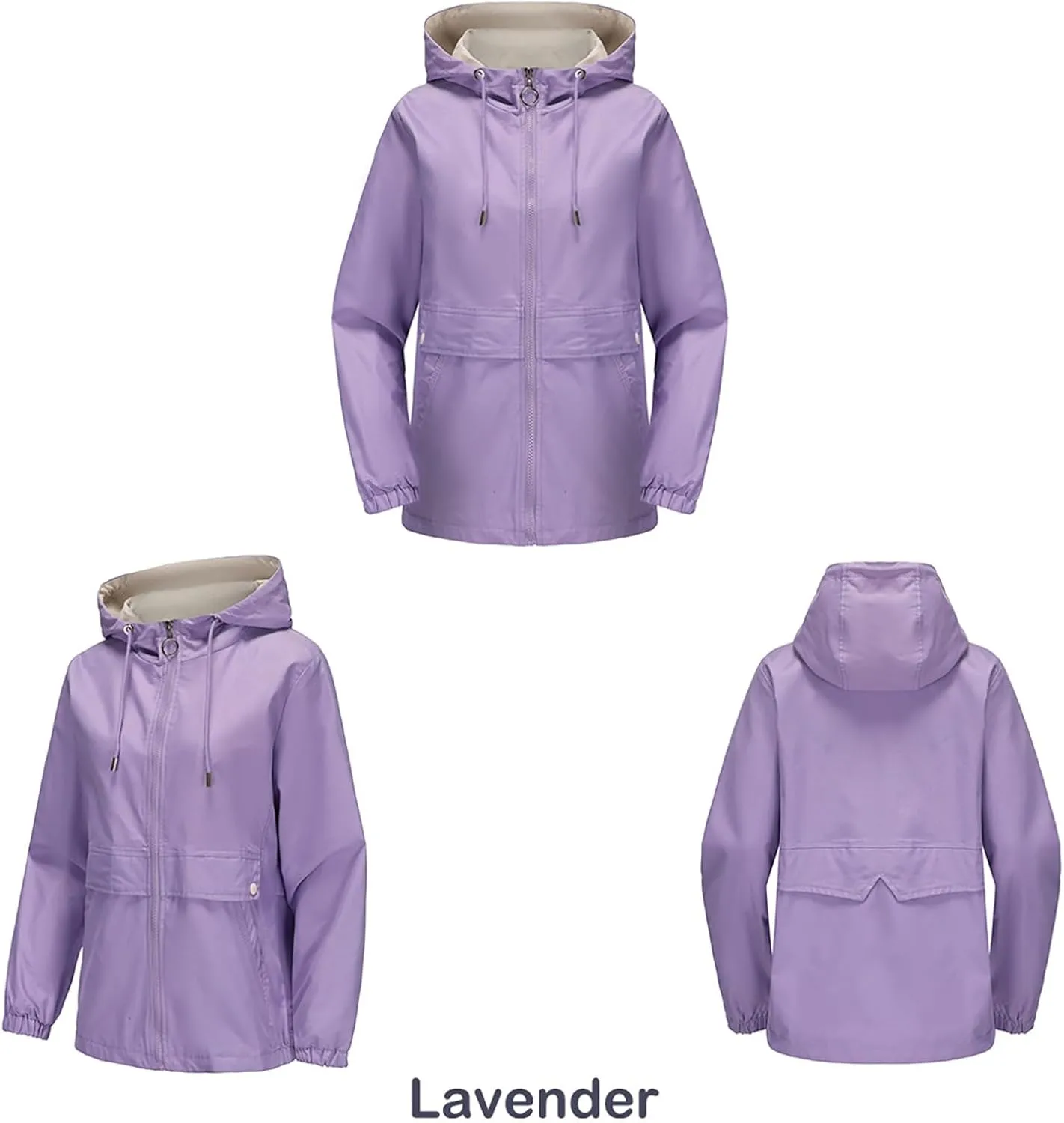 Casual Lightweight Jacket Utility Coat for Womens Long Sleeve Winter Warm Hooded Lightweight Jackets