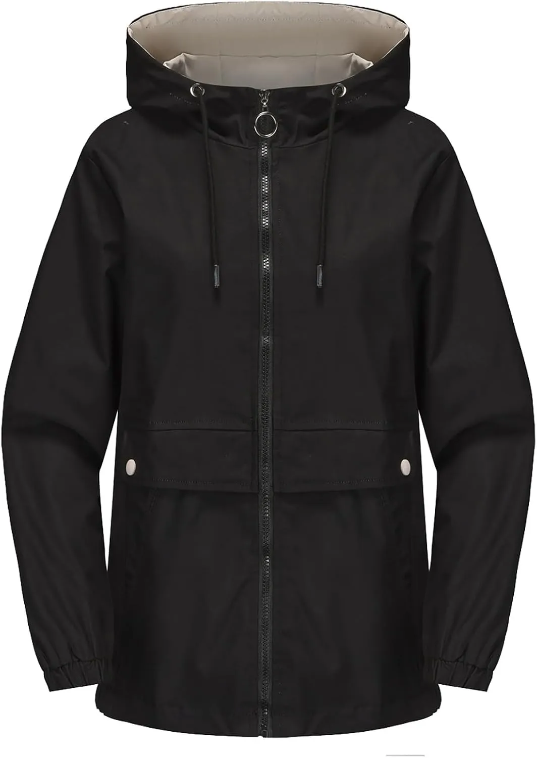 Casual Lightweight Jacket Utility Coat for Womens Long Sleeve Winter Warm Hooded Lightweight Jackets