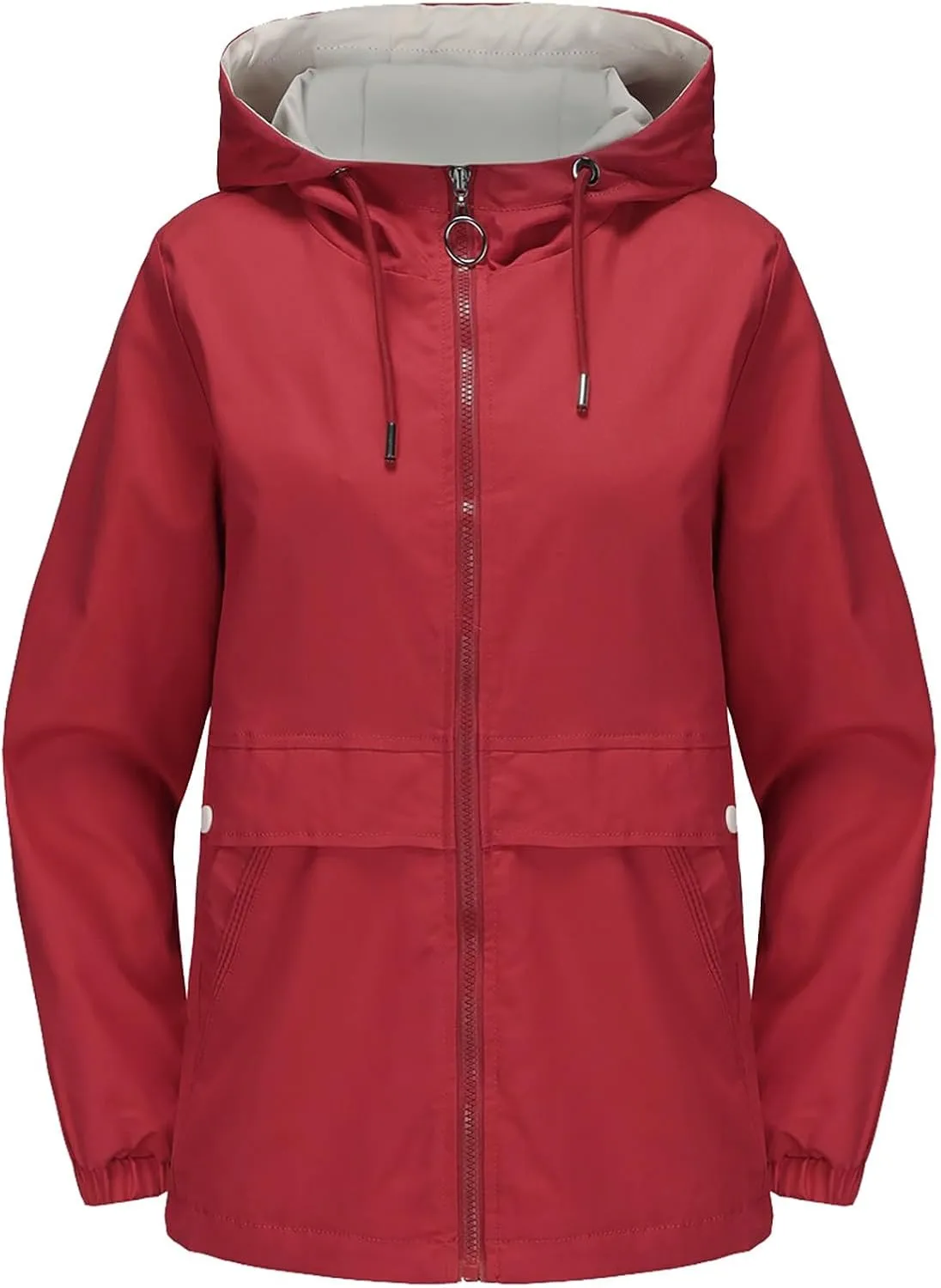 Casual Lightweight Jacket Utility Coat for Womens Long Sleeve Winter Warm Hooded Lightweight Jackets