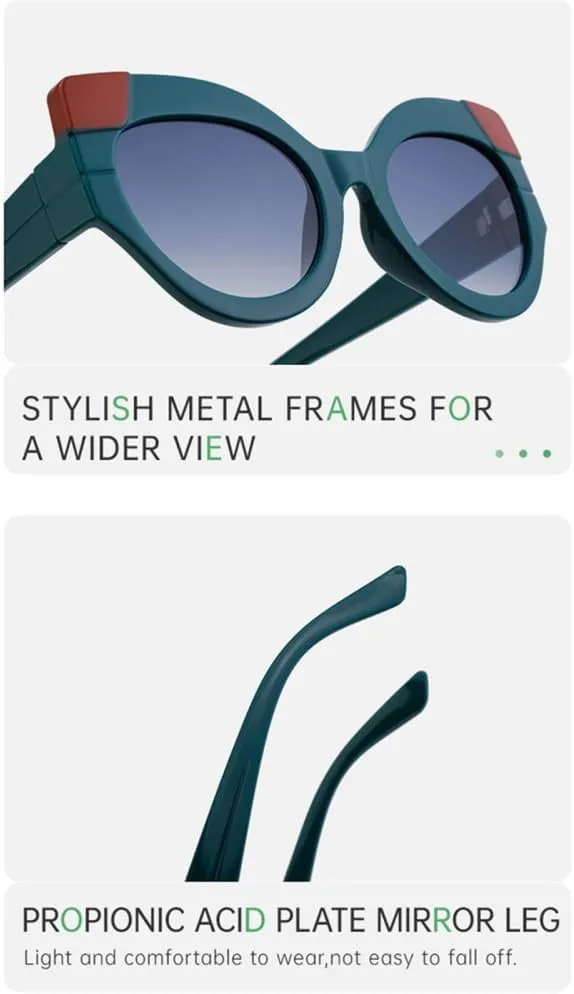 Cat Eye Punk Sunglasses Women Retro Cateye Sun Glasses For Ladies Shades Vintage Eyewear UV400