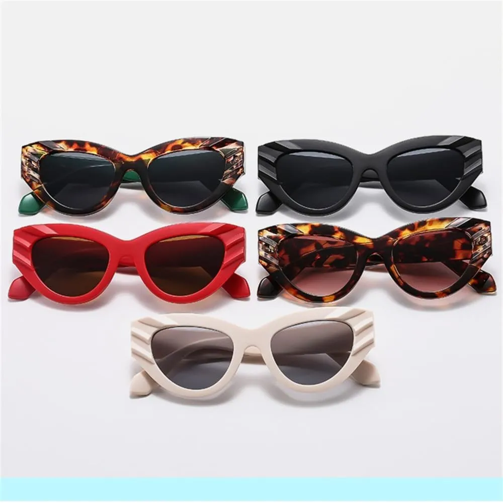 Cat Eye Sunglasses Women Men PC Gradients Lens Frame Vintage Eyewear UV400
