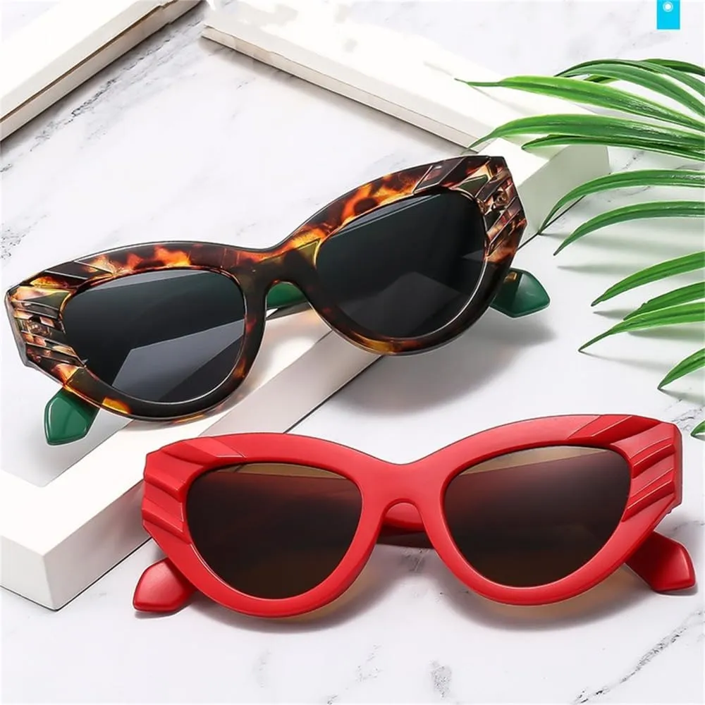 Cat Eye Sunglasses Women Men PC Gradients Lens Frame Vintage Eyewear UV400