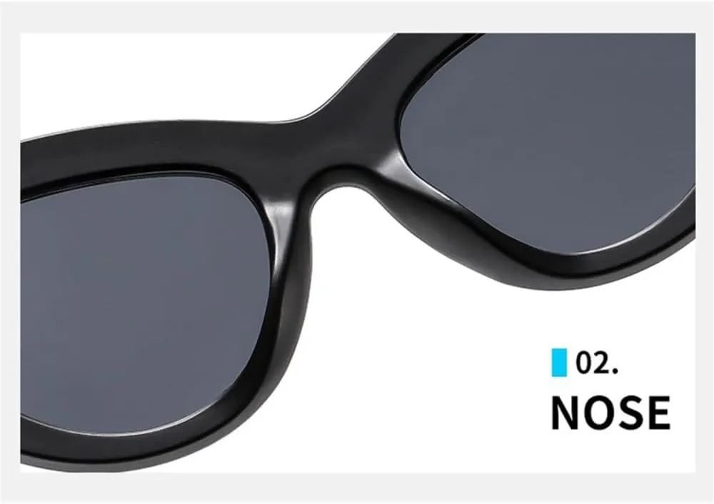 Cat Eye Sunglasses Women Men PC Gradients Lens Frame Vintage Eyewear UV400