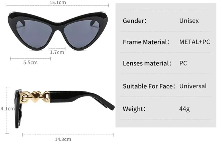 Cat Eye Sunglasses Women Vintage Shades Sun Glasses UV400 Eyewear