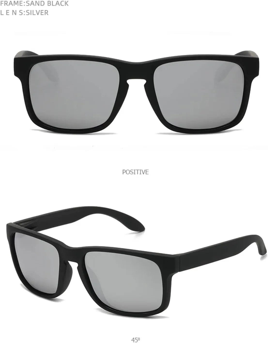 Classic Square Polarized Sunglasses Men Vintage Plastic Male Sun Glasses Women Outdoor Sports Shades UV400