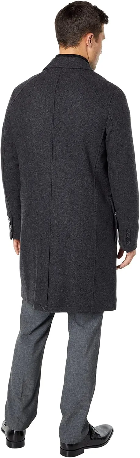 Cole Haan Men's Classic Wool Twill Topper with Knit Water Resistant Bib