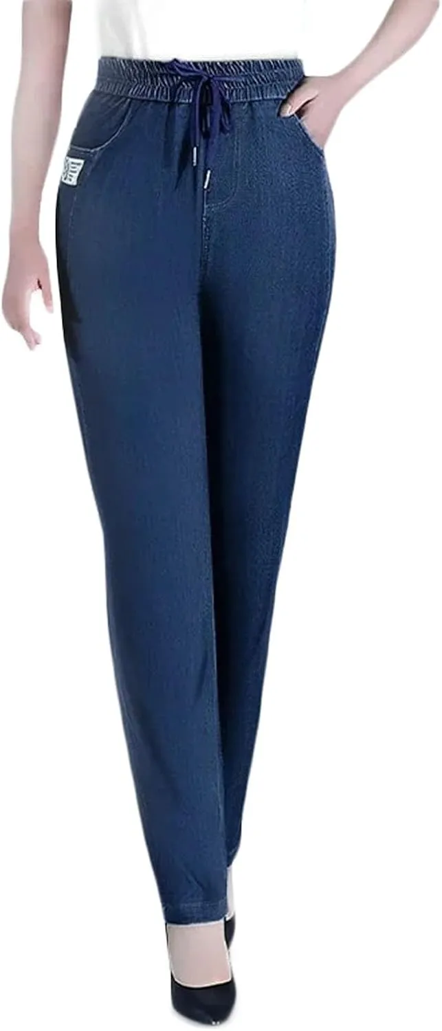Comfijeans - High Waist Ultra-Stretch Mom Jeans, Comfyjeans for Women Stretch Petite High Waisted Jeans