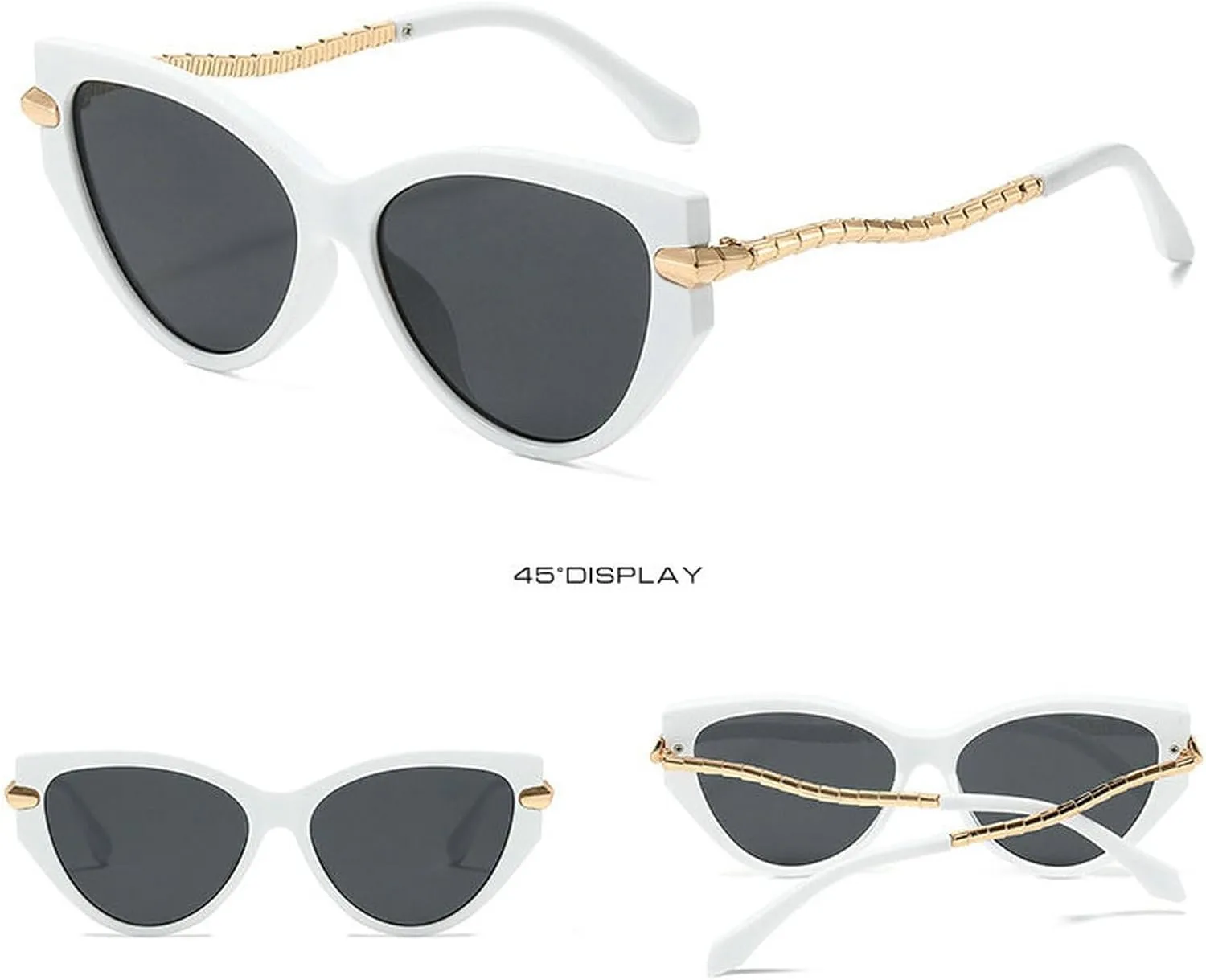 COTIA Cat Eye Sunglasses Women Men Vintage Fashion Personality Metal Frame Retro Trend Unique Style Sun Glasses