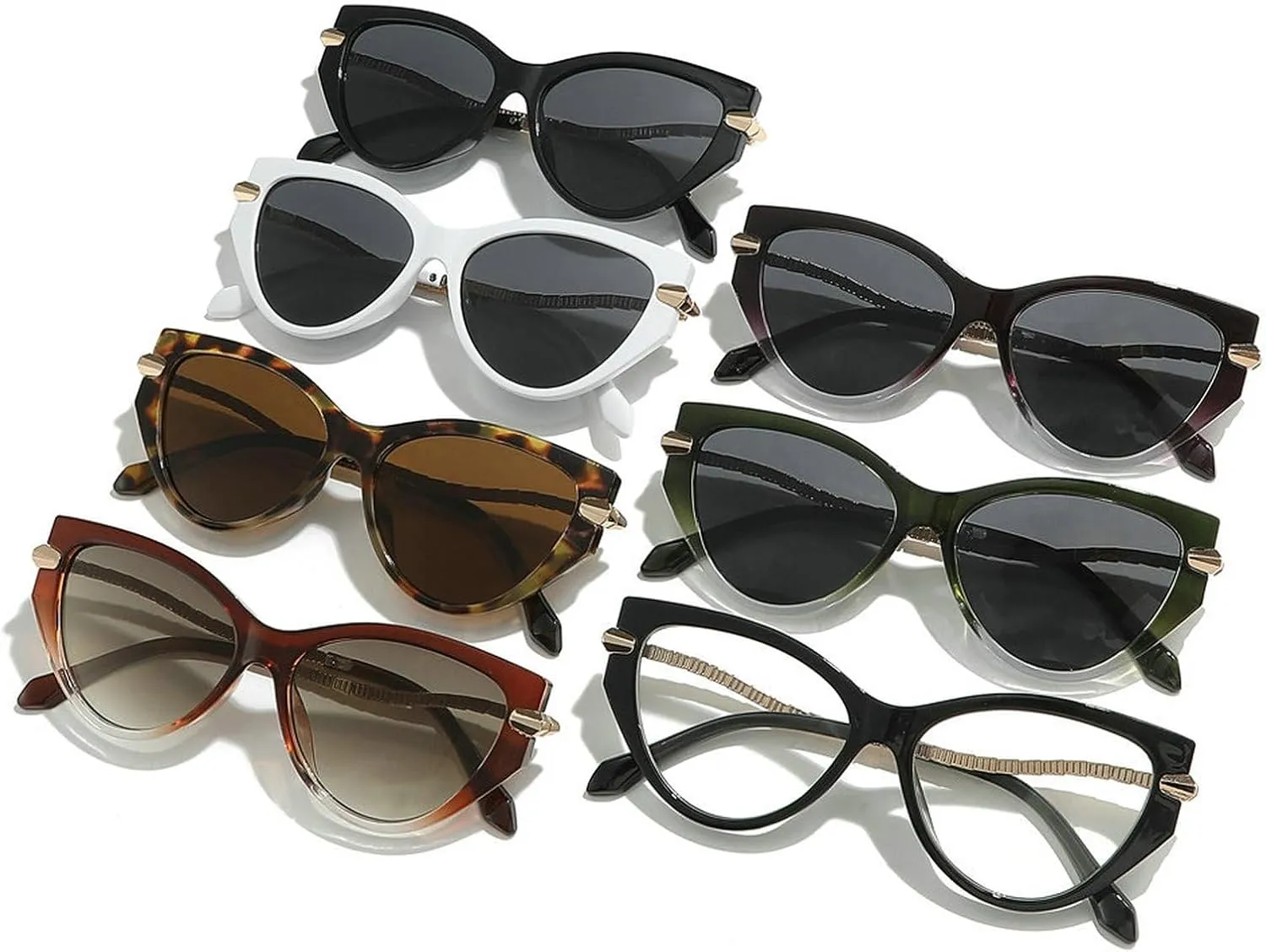 COTIA Cat Eye Sunglasses Women Men Vintage Fashion Personality Metal Frame Retro Trend Unique Style Sun Glasses