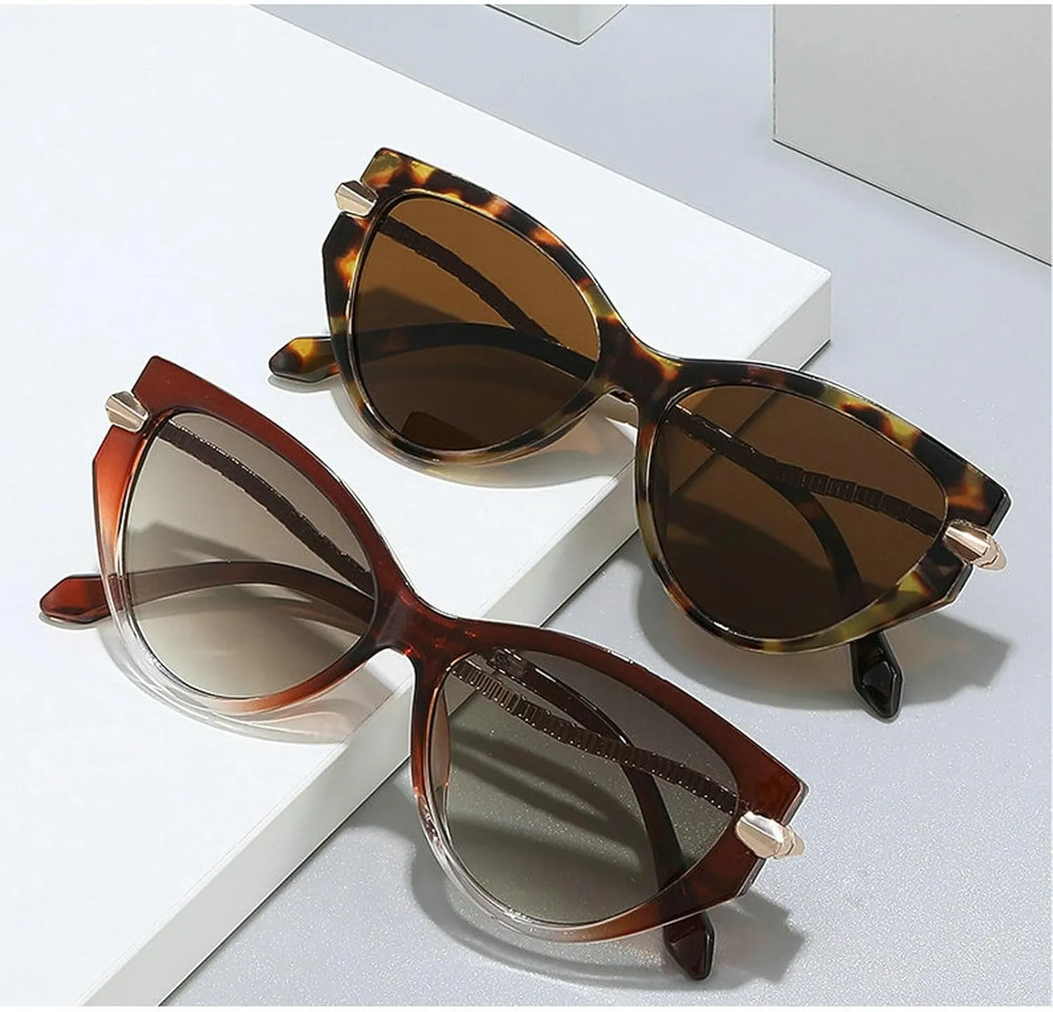 COTIA Cat Eye Sunglasses Women Men Vintage Fashion Personality Metal Frame Retro Trend Unique Style Sun Glasses
