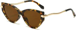 COTIA Cat Eye Sunglasses Women Men Vintage Fashion Personality Metal Frame Retro Trend Unique Style Sun Glasses