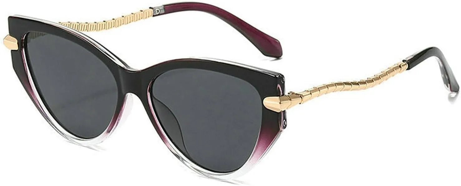 COTIA Cat Eye Sunglasses Women Men Vintage Fashion Personality Metal Frame Retro Trend Unique Style Sun Glasses