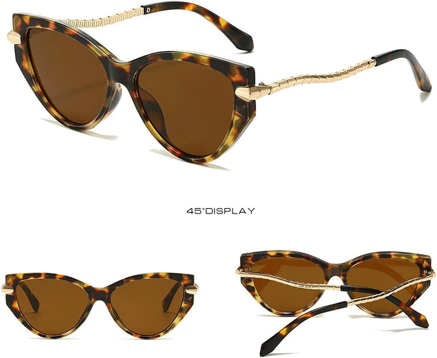 COTIA Cat Eye Sunglasses Women Men Vintage Fashion Personality Metal Frame Retro Trend Unique Style Sun Glasses