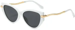 COTIA Cat Eye Sunglasses Women Men Vintage Fashion Personality Metal Frame Retro Trend Unique Style Sun Glasses