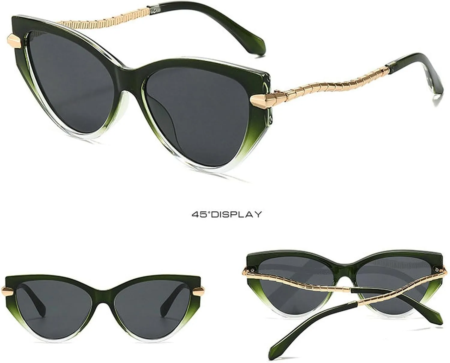 COTIA Cat Eye Sunglasses Women Men Vintage Fashion Personality Metal Frame Retro Trend Unique Style Sun Glasses