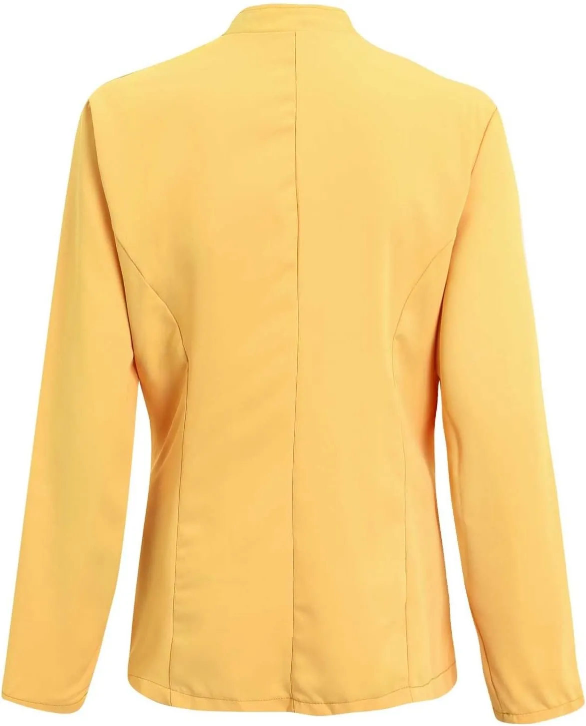 Crop Blazer for Women Mock Neck Button Jacket Open Front Cardigan Blouse Tops Business Casual Suit Coats