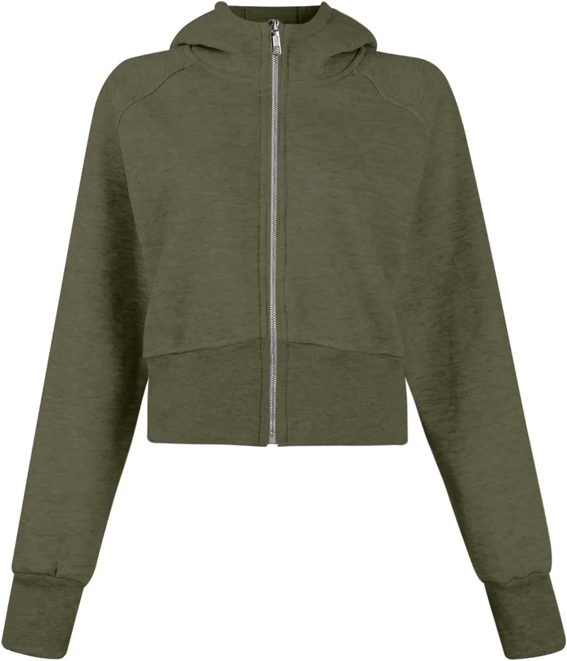 Cropped Zip Up Hoodie Women Oversized Sweatshirt with Thumb Holes 2024 Fall Outfits Y2k Fleece Jacket Winter Clothes