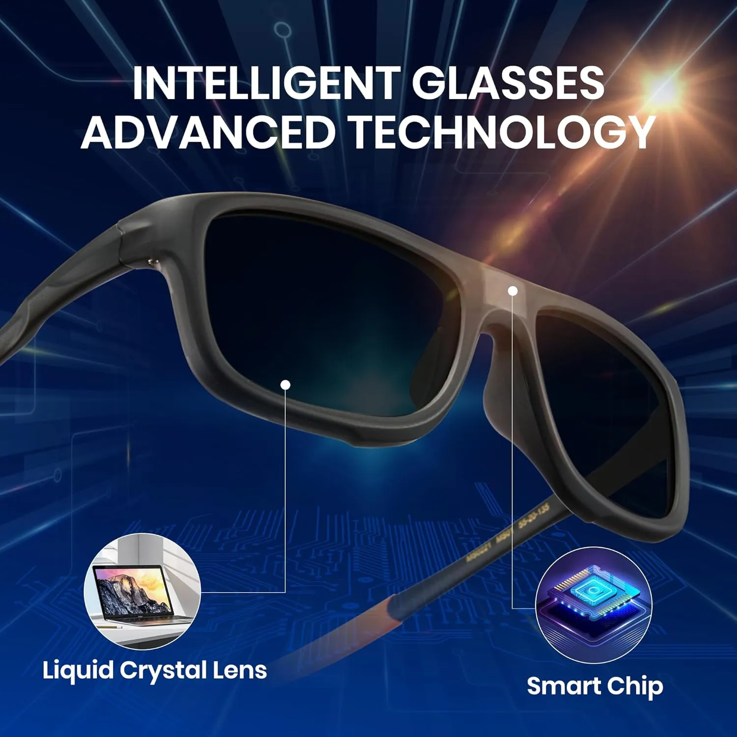 Cyxus 0.1 Seconds Smart Photochromic Sunglasses Men Women Polarized Sunglasses UV Protection with Blue Light Blocking P1176