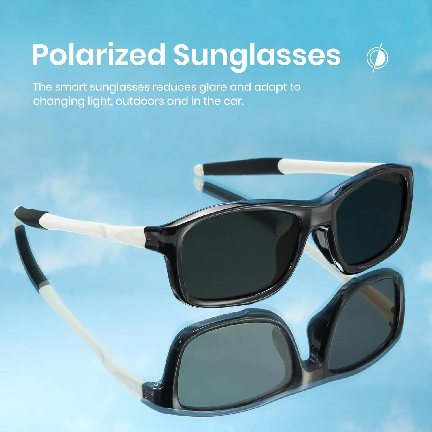 Cyxus 0.1 Seconds Smart Photochromic Sunglasses Men Women Polarized Sunglasses UV Protection with Blue Light Blocking P1176