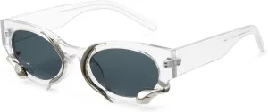 Cyxus Y2K UV400 Protection Sunglasses For Women Men Unique Fashion Snake Frame Shades.