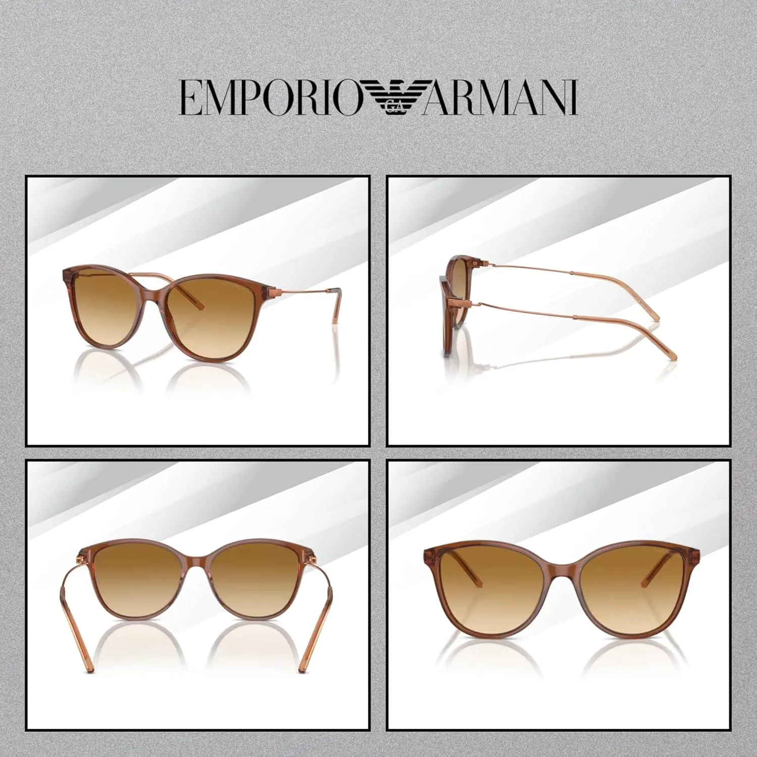 Emporio Armani EA4220 54MM Cat Eye Sunglasses For Women   BUNDLE WIth Designer iWear Complimentary Eyewear Kit