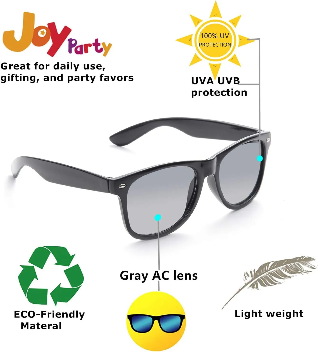 Eyegla Sunglasses Bulk Adults Party Sunglasses 80s Glasses Shades for Party Favors 8/10/20/30Pack