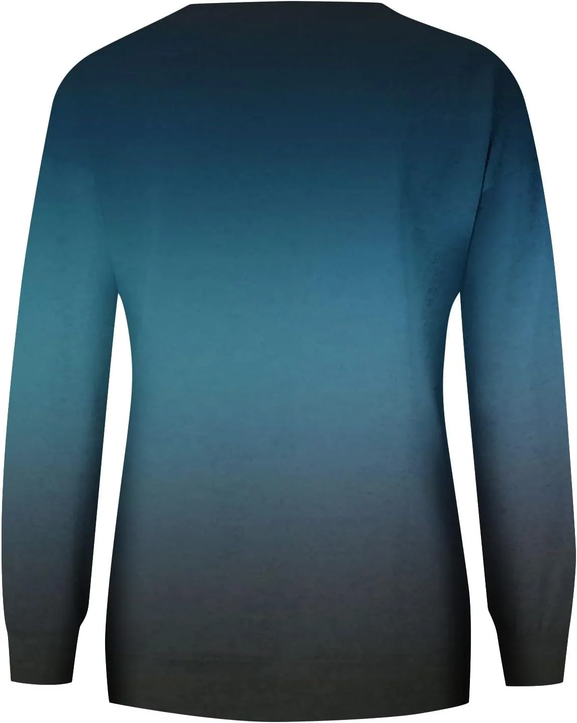 Firzero Crewneck Sweatshirts Women Cute Tie Dye Gradient Pullover Tops Loose Long Sleeve Oversized Sweatshirt