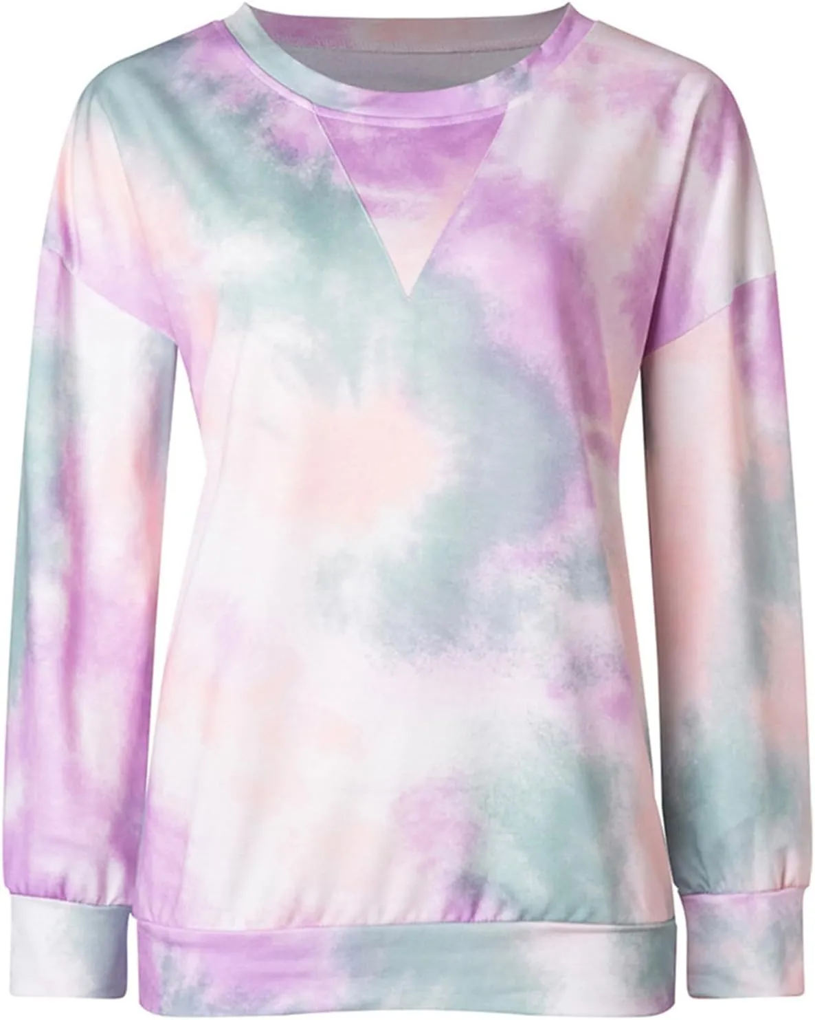 FLITAY Womens Oversized Crewneck Sweatshirts Casual Comfy Fall Tops Fashion Tie Dye Fit Sweatshirts
