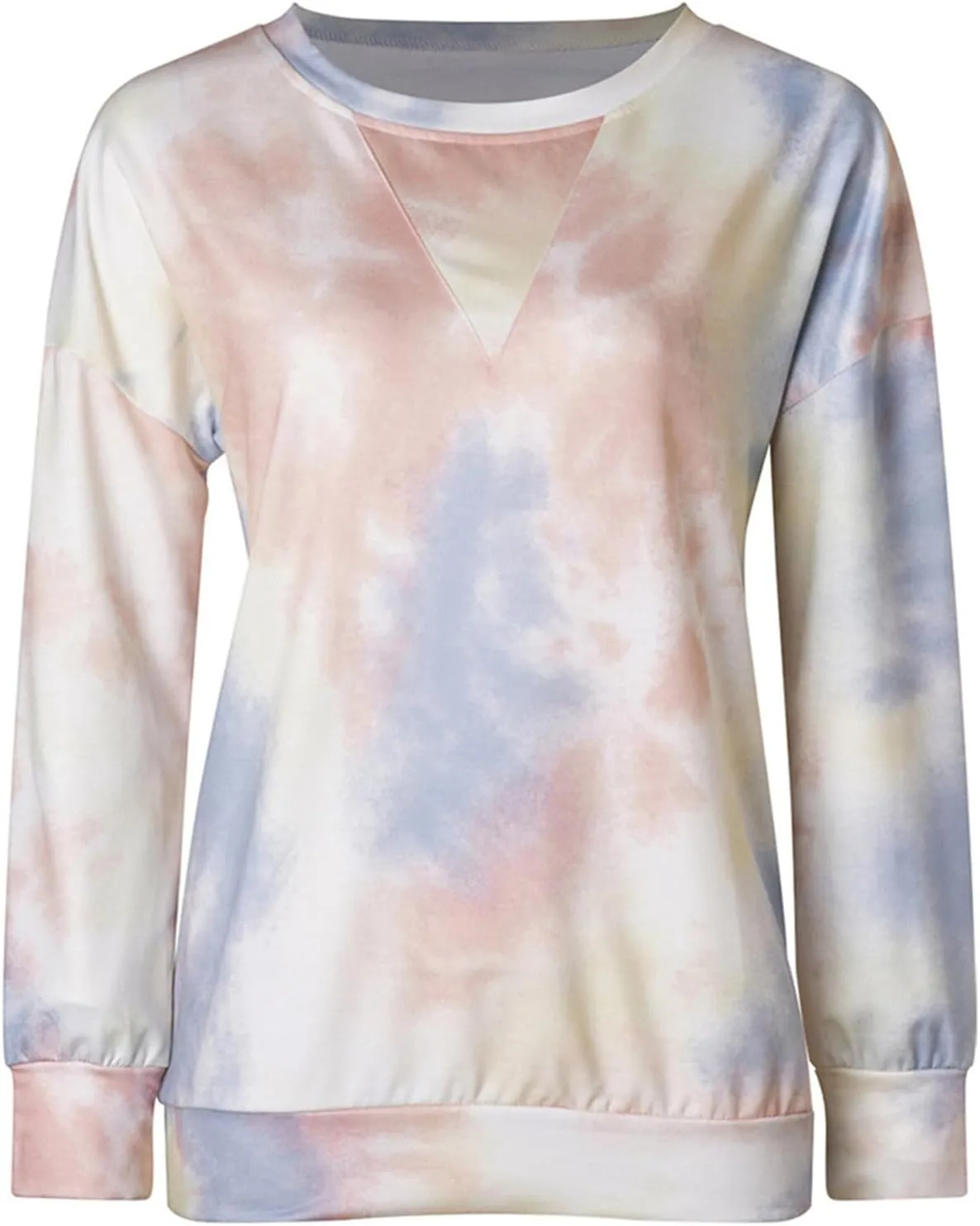 FLITAY Womens Oversized Crewneck Sweatshirts Casual Comfy Fall Tops Fashion Tie Dye Fit Sweatshirts
