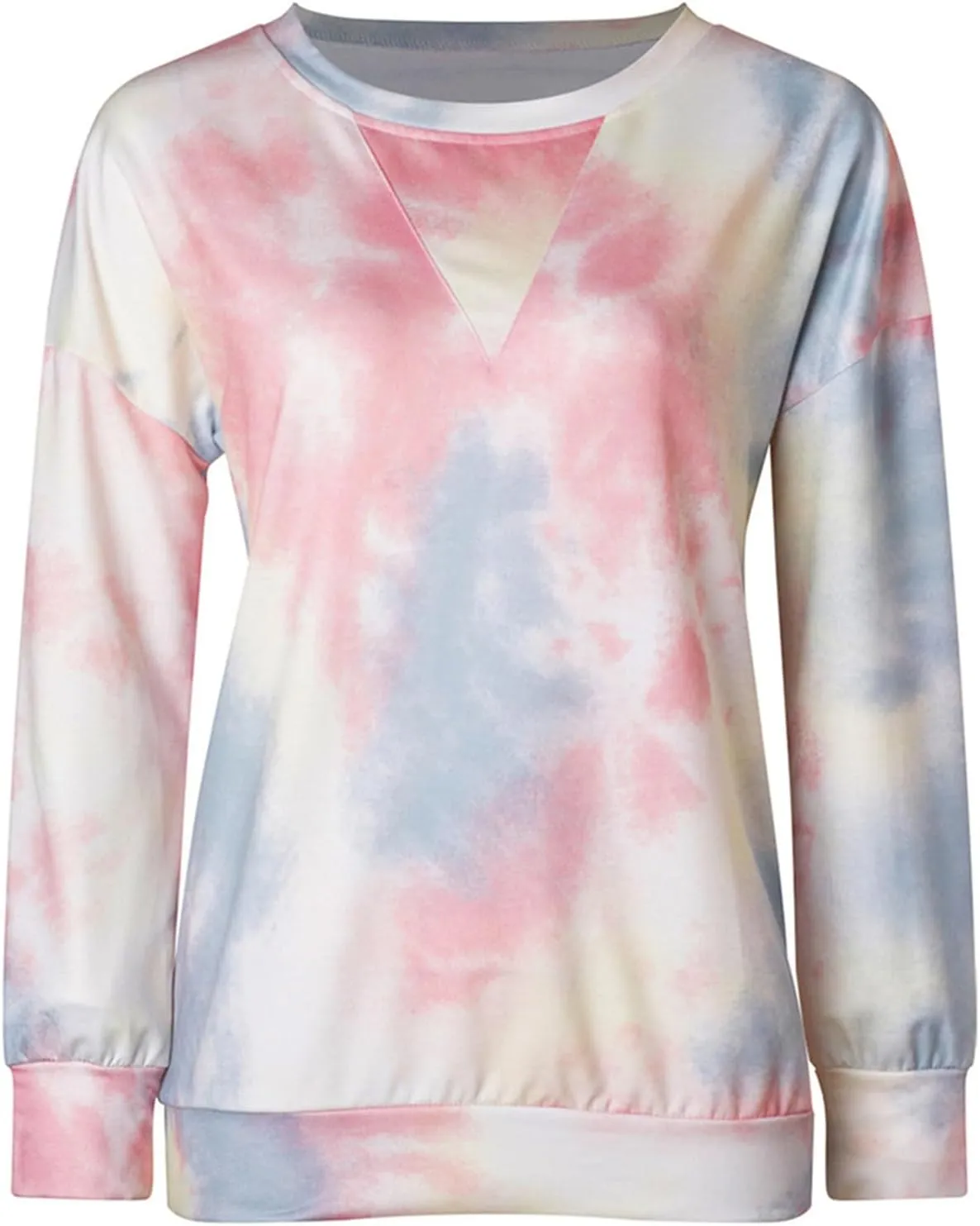 FLITAY Womens Oversized Crewneck Sweatshirts Casual Comfy Fall Tops Fashion Tie Dye Fit Sweatshirts