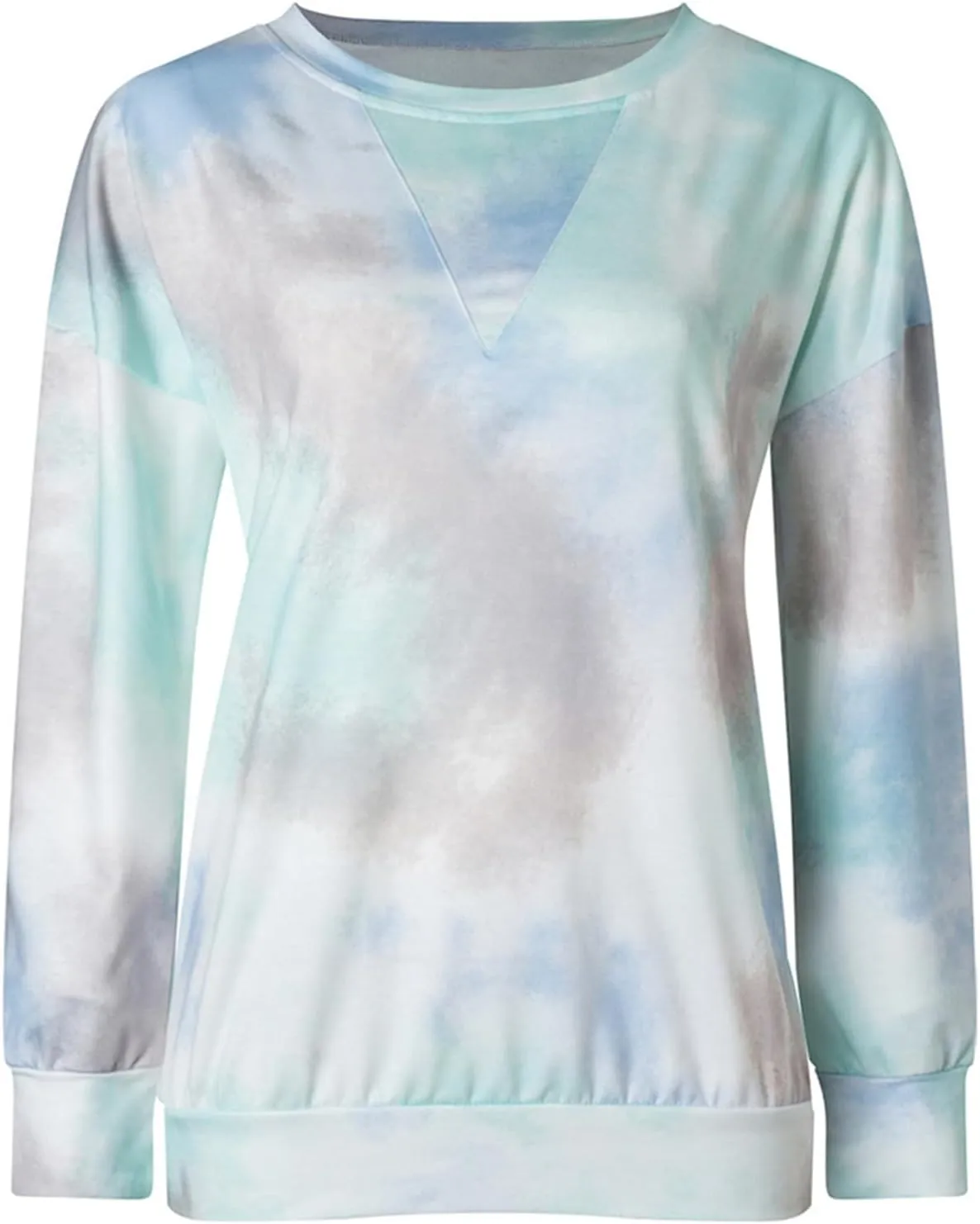 FLITAY Womens Oversized Crewneck Sweatshirts Casual Comfy Fall Tops Fashion Tie Dye Fit Sweatshirts
