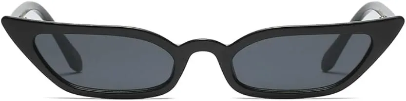Freckles Mark 90s Vintage Retro Narrow Cat Eye Sunglasses for Women Small Fashion Sun Glasses