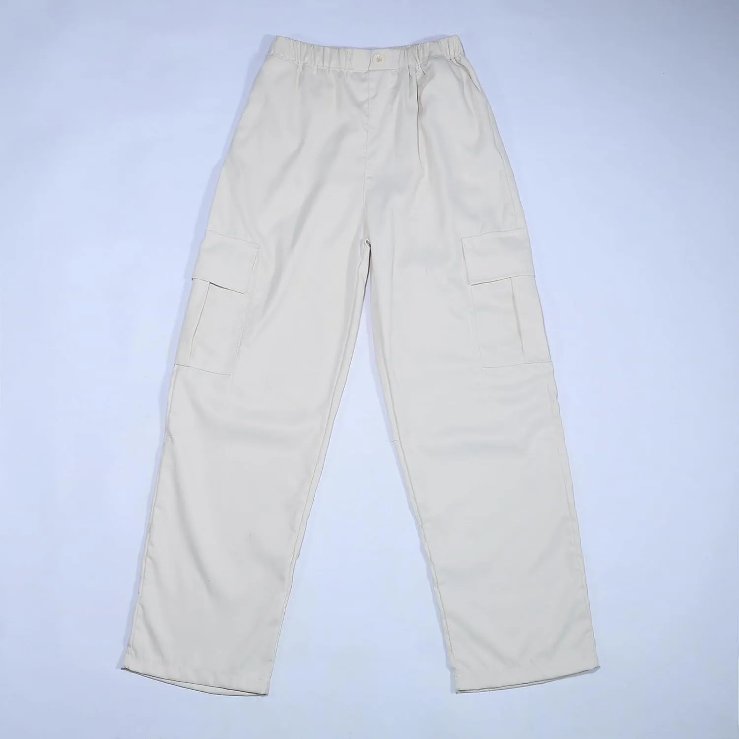 Girls Cargo Pants Joggers High Waisted Kids Wide Leg Youth Loose Straight School Trousers