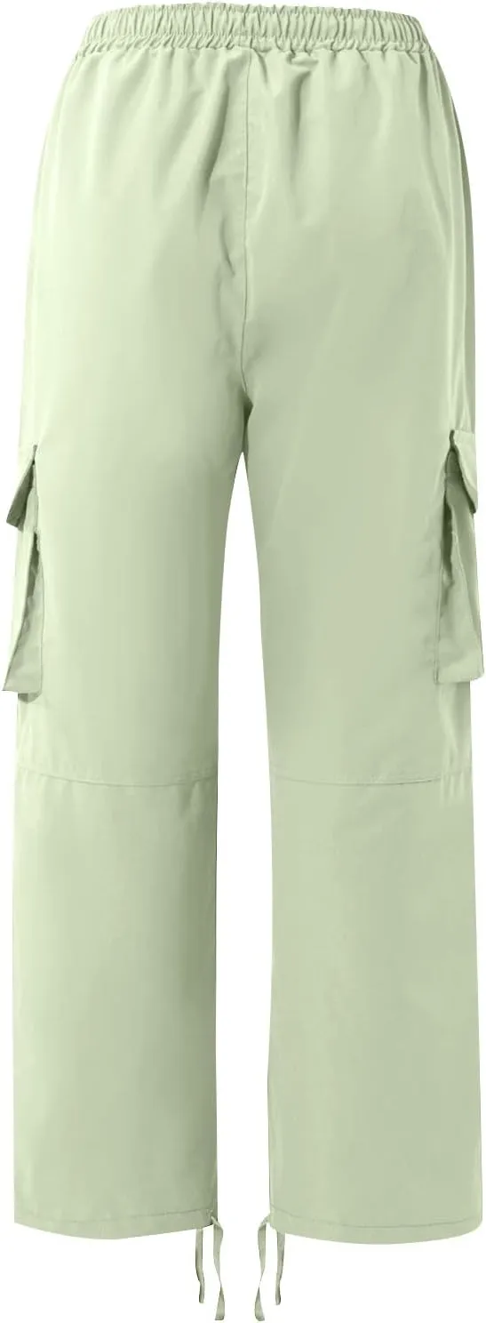 GOFULY Cargo Pants for Men Casual Drawstring Elastic Waist Baggy Sweatpants with Pocket Work Pants Athletic Joggers Trouser