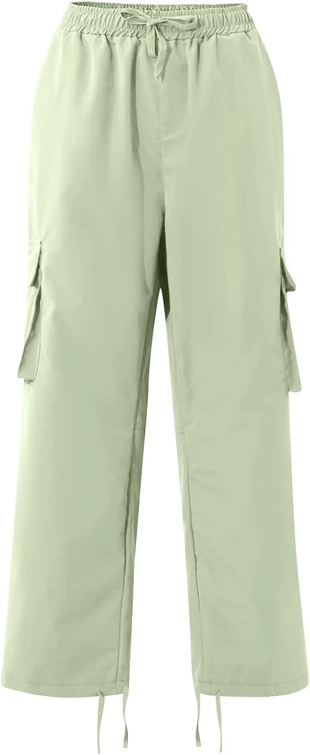 GOFULY Cargo Pants Mens Baggy Drawstring Elastic Waist Sweat Pants Tall with Multi Pockets Pants Casual Joggers Trousers