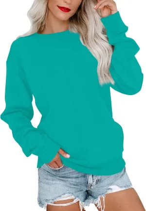 GOFULY Fall Sweatshirts For Women Crewneck Oversized Pullover Gradient Color Winter Sweatshirts Long Sleeve Shirts 2024
