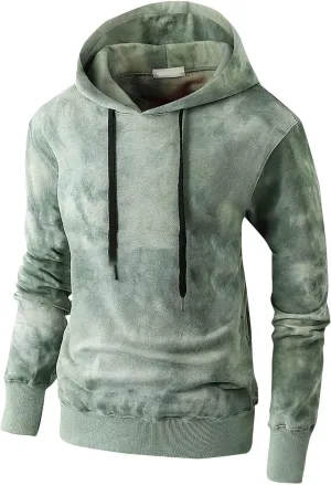 GOFULY Men’S Hoodies Tie Dye Fall Sweatshirts With Hood Fashion Hoodies Pullover Drawstring Long Sleeve Tshirts With Pocket