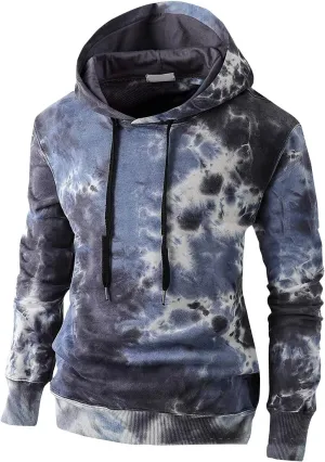 GOFULY Men’S Hoodies Tie Dye Fall Sweatshirts With Hood Fashion Hoodies Pullover Drawstring Long Sleeve Tshirts With Pocket
