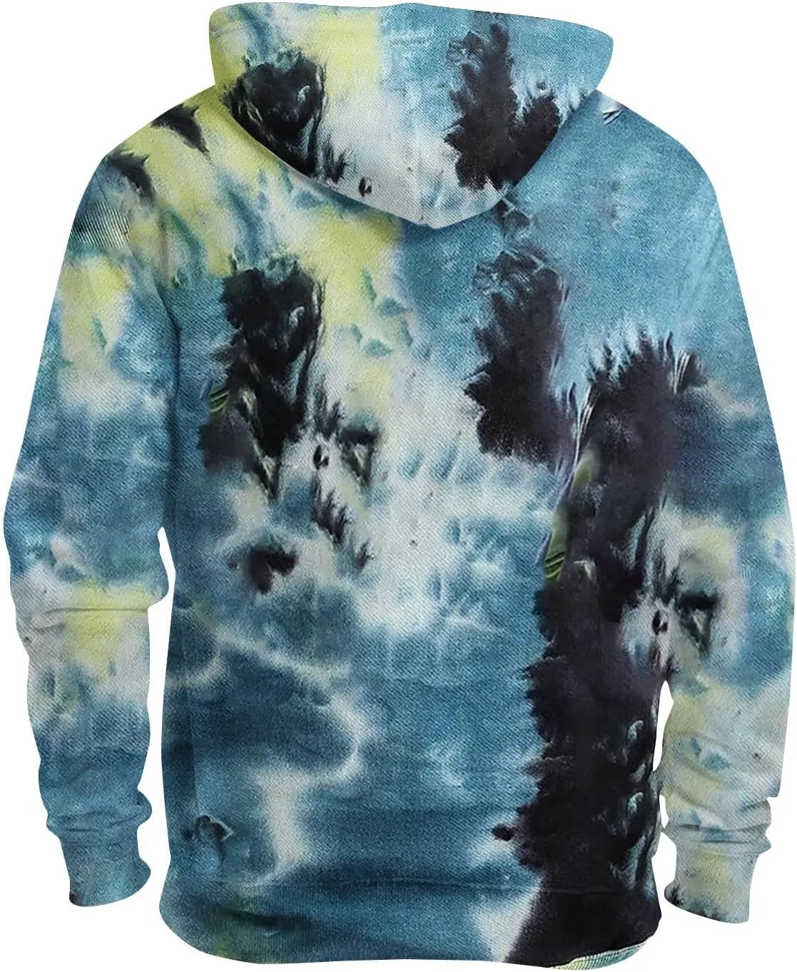 GOFULY Men’S Hoodies Tie Dye Fall Sweatshirts With Hood Fashion Hoodies Pullover Drawstring Long Sleeve Tshirts With Pocket