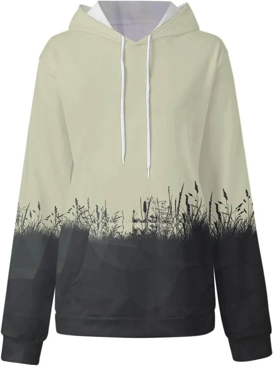 GOFULY Womens Long Sleeve Tops Drawstring Pullover Tops Fall Tie Dye Light Weight Hoodies Loose Fit Business Casual Clothes